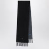 Polo Ralph Lauren Black/grey scarf with logo embroidery