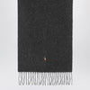 Polo Ralph Lauren Grey wool scarf with embroidered logo