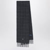 Polo Ralph Lauren Navy blue checked scarf with logo embroidery
