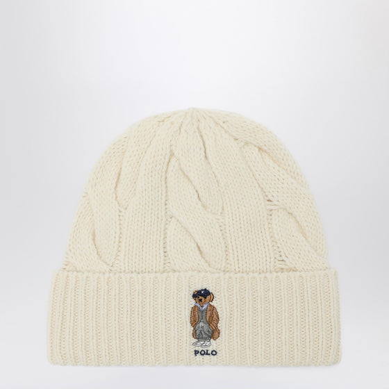 Polo Ralph Lauren Polo Bear hat in cream wool