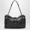Vivienne Westwood Dolce Large shoulder bag in textured calf leather black/beige