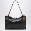 Vivienne Westwood Dolce Large shoulder bag in textured calf leather black/beige