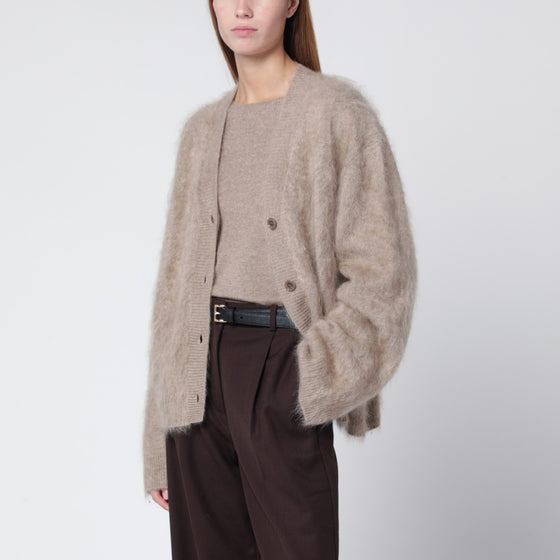 ALMADA LABEL Macy cardigan in beige organic cashmere