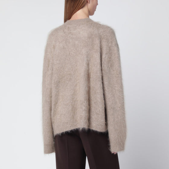 ALMADA LABEL Macy cardigan in beige organic cashmere