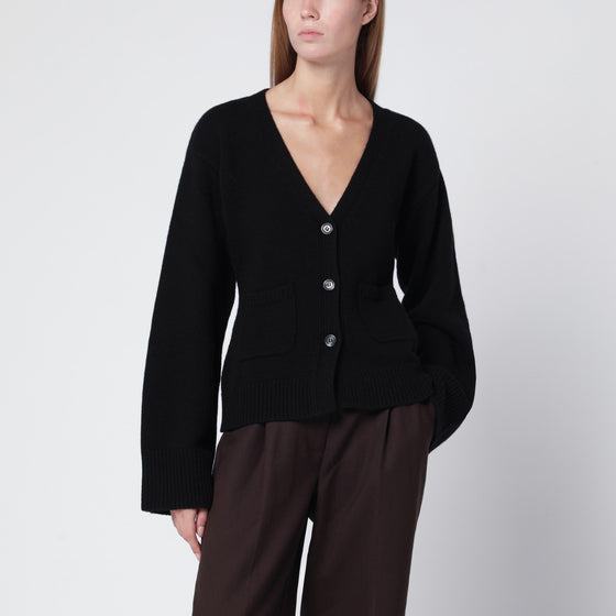 ALMADA LABEL Drea cardigan in black wool and cashmere