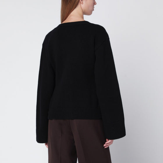 ALMADA LABEL Drea cardigan in black wool and cashmere