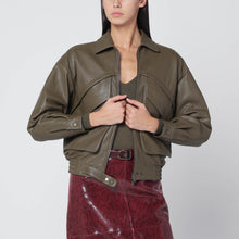  Salvatore Santoro Olive green leather bomber