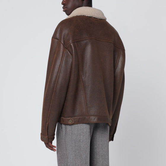 Salvatore Santoro Burnt brown leather jacket