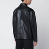 Salvatore Santoro Black leather overshirt