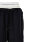 T By Alexander Wang Wide Leg W/ Logo Elastic Exposed Brief Joggers