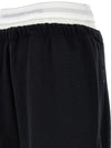T By Alexander Wang Wide Leg W/ Logo Elastic Exposed Brief Joggers