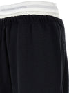 T By Alexander Wang Wide Leg W/ Logo Elastic Exposed Brief Joggers
