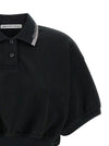 T By Alexander Wang Intarsia Collar Polo Shirt