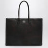 Vivienne Westwood Troy tote bag in dark brown leather