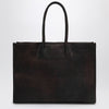 Vivienne Westwood Troy tote bag in dark brown leather