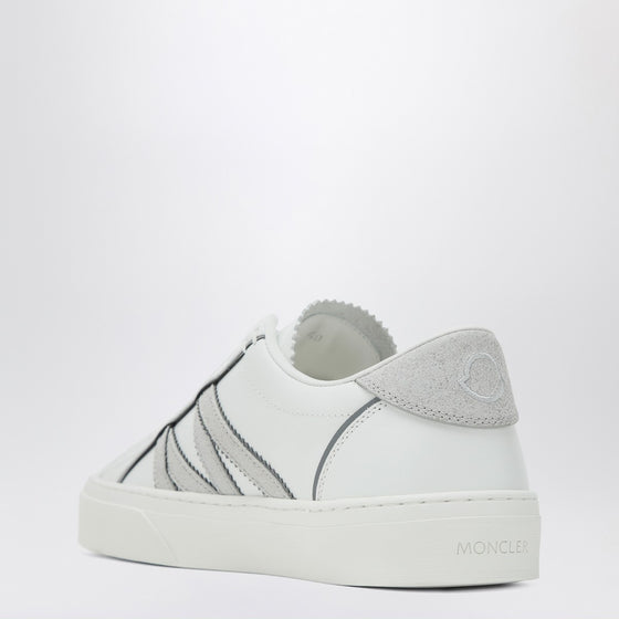 Moncler White leather Monaco2 sneakers