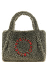 Stella Mccartney Shearling Logo Shopping Bag