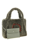 Stella Mccartney Shearling Logo Shopping Bag