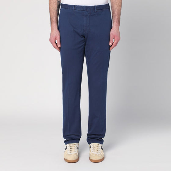 Santaniello Blue trousers in cotton