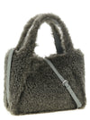 Stella Mccartney Shearling Logo Shopping Bag