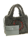 Stella Mccartney Shearling Logo Shopping Bag