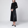 SIMKHAI Black Abilene pleated midi dress