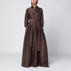 SIMKHAI Julip belted dress in chocolate colour