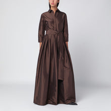  SIMKHAI Julip belted dress in chocolate colour