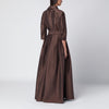SIMKHAI Julip belted dress in chocolate colour