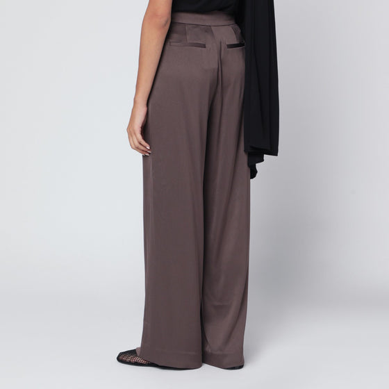 SIMKHAI Kyra trousers in chocolate satin