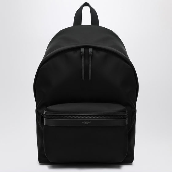 Saint Laurent Black leather and nylon backpack