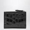 Vivienne Westwood Slim Flap crocodile-embossed leather card holder, black