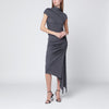 Francesco Murano Grey draped stretch jersey dress