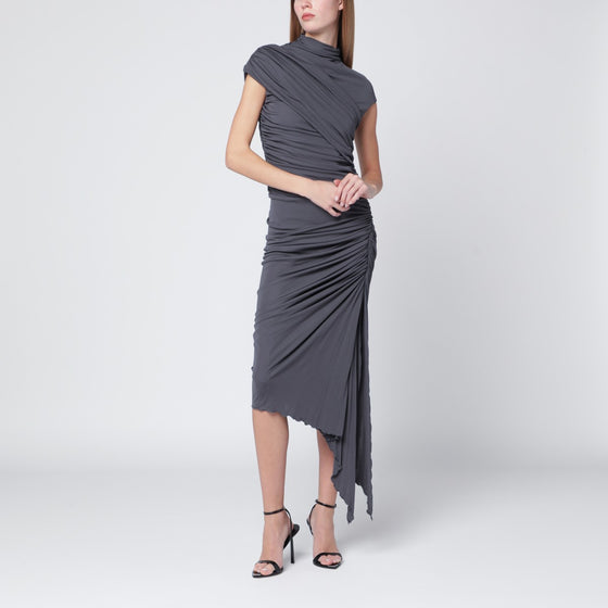 Francesco Murano Grey draped stretch jersey dress