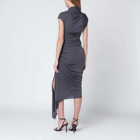 Francesco Murano Grey draped stretch jersey dress