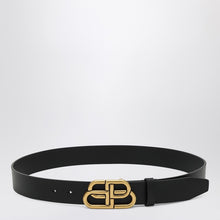  Balenciaga Black leather BB belt