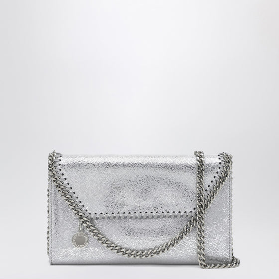 Stella McCartney Falabella silver crossbody wallet bag