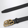 Balenciaga Black leather BB belt