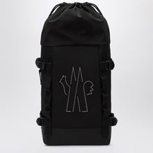  Moncler Grenoble Black nylon backpack with logo