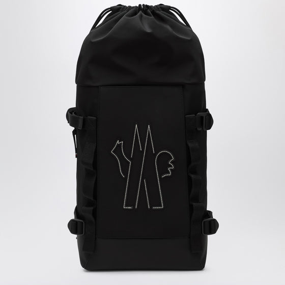 Moncler Grenoble Black nylon backpack with logo