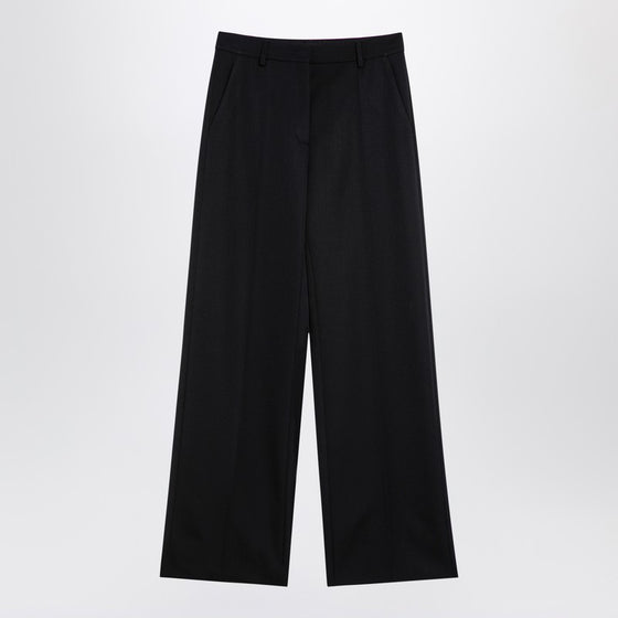 Valentino Black wool wide trousers