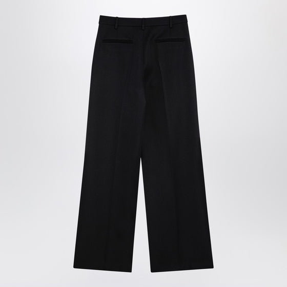 Valentino Black wool wide trousers
