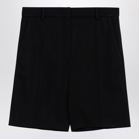 Valentino Black wool bermuda shorts