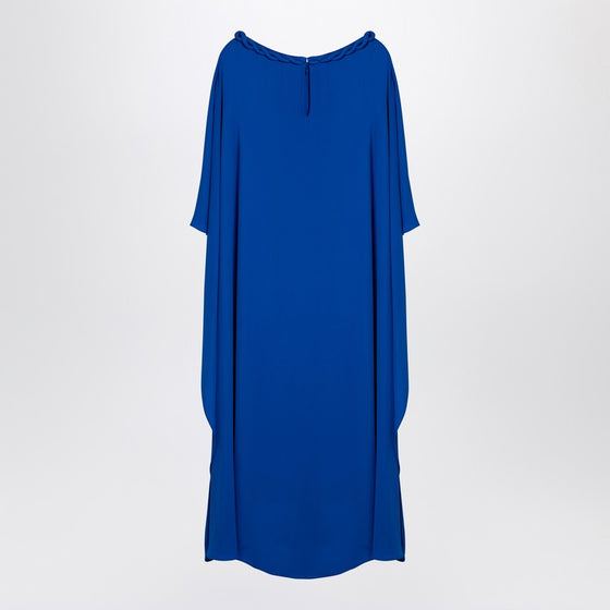 Valentino Electric blue silk midi dress