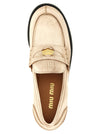 Miu Miu Waxed Leather Loafers