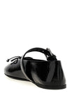 Miu Miu Buckle And Bow Ballet Flats