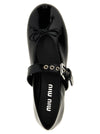 Miu Miu Buckle And Bow Ballet Flats