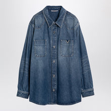  Valentino Blue denim shirt with V detail