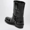 Valentino Garavani Black leather Biker Rockstud low boot