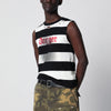 DAGGER Dean black and white striped vest